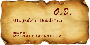 Olajkár Debóra névjegykártya